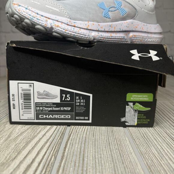 Under Armour Charged Assert 10 PNTSP Running Shoes Women’s 7.5 Gray 3027092-100 - Picture 9 of 9